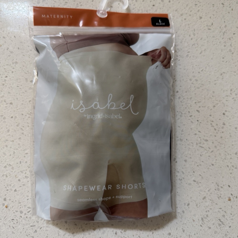 New Isabel By Ingrid + Isabel Shapewear Shorts BLACK Maternity Large